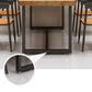 1/5 Pieces Rectangular Dining Table Set Industrial Style Wooden Dining Table with Chairs