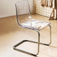 Acrylic Dining Armchair Contemporary Side Chair with Silver Base