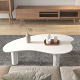 Modern Slate 3 Legs Coffee Table Single White Cocktail Table