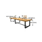 Metal Industrial Rectangle Dining Table Pine Solid Wood Top Table with Trestle Base Clearhalo ' dining_table' 'Dining Tables & Seating' 'Dining Tables' 'furn' 'furn_dining_table' 'Furniture' 'furniture_dining_table' 'Kitchen & Dining Furniture' 'kitchen&dining_furn' 'kitchen' 'kitchen_dining_table' 1200x1200_0e41ae2d-7f04-47f8-bdb1-2bba24fe0c6a
