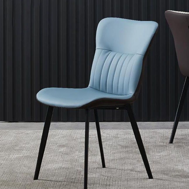 Contemporary Dining Chairs Armless Chair with Metal Legs for Kitchen Clearhalo ' kitchen&dining_furn' 'Dining Chairs' 'Dining Tables & Seating' 'dining_chair' 'furn' 'furn_dining_chair' 'Furniture' 'furniture_dining_chair' 'Kitchen & Dining Furniture' 'kitchen' 1200x1200_0e42dcff-679f-4772-8756-e80b015626fa