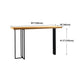 Wood Counter Table with Rectangle Table Top Double Pedestal Table- 41.3" H Clearhalo 'Bar Furniture' 'Bar Tables' 'bar_tables' 'furn' 'furn_bar_tables' 'Furniture' 'furniture_bar_tables' 'Kitchen & Dining Furniture' 1200x1200_0e42f671-7b18-4393-9d51-bf5868be3a91