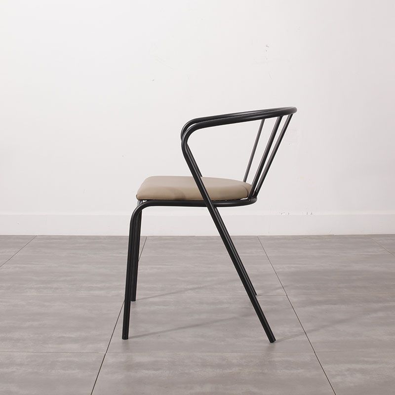 Contemporary Chairs Dining Arm Windsor Back Side Chairs with Metal Legs for Kitchen Clearhalo 'Dining Chairs' 'Dining Tables & Seating' 'dining_chair' 'furn' 'furn_dining_chair' 'Furniture' 'Kitchen & Dining Furniture' 1200x1200_0e464616-7fee-40f6-9461-7ef614f47351