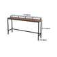 Rectangular Pine Wood Top Bistro Table Industrial Bar Table with Trestle Base in Black Clearhalo 'Bar Furniture' 'Bar Tables' 'bar_tables' 'furn' 'furn_bar_tables' 'Furniture' 'Kitchen & Dining Furniture' 1200x1200_0e47e98c-8f6c-459d-9dac-65ef170b68d7