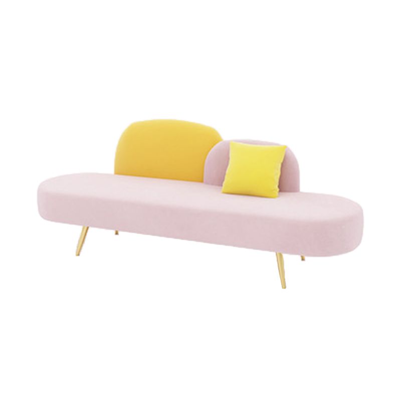 Velvet Sofá sin brazo contemporáneo 30.70 "de amplio sofá estándar para sala de estar