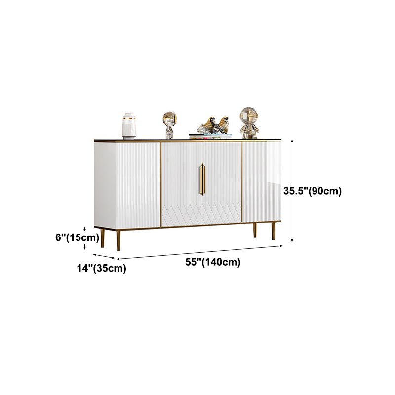 Stone Modern Sideboard Adjustable Shelves Dining Room Sideboard Clearhalo 'buffet_sideboard' 'Buffets & Sideboards' 'furn' 'furn_buffet_sideboard' 'Furniture' 'Kitchen & Dining Furniture' 1200x1200_0e4acb12-9b1f-490f-b58d-b2198984b995