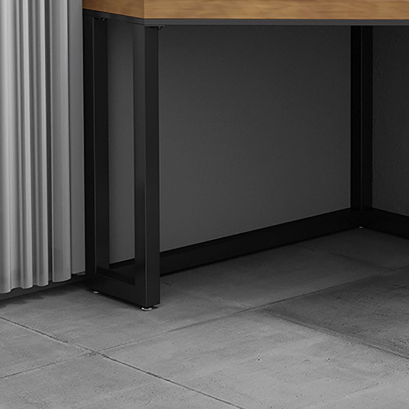 Scrivania d'angolo in legno massiccio moderno 29.53 "scrivania alta con gambe di ferro