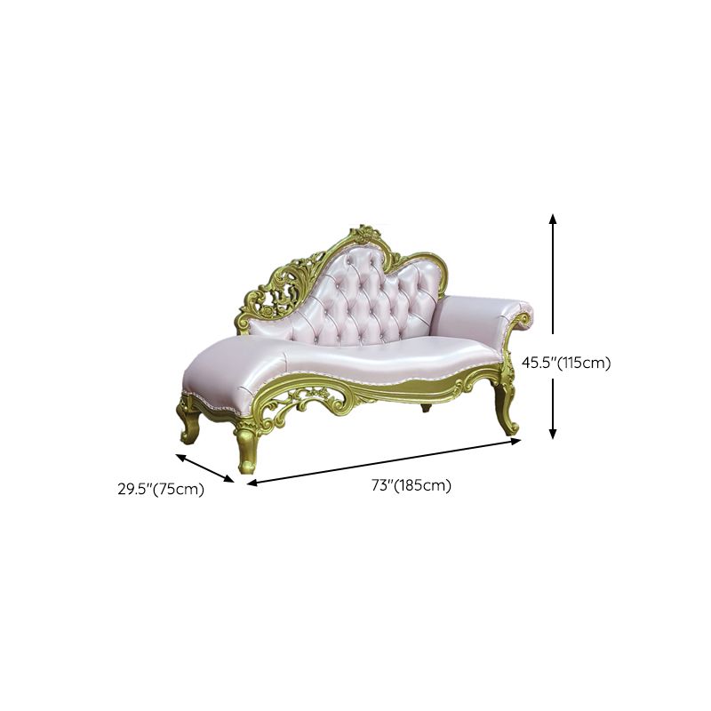 Living Room Rolled Arms Chaise Luxury Style Chaise Lounge with Button Tufted Clearhalo 'Chairs & Seating' 'Chaise Lounge' 'chaise_lounge' 'furn' 'furn_chaise_lounge' 'Furniture' 'Living Room Furniture' 1200x1200_0e4bbf44-1e10-4357-874c-b8b748a3f653