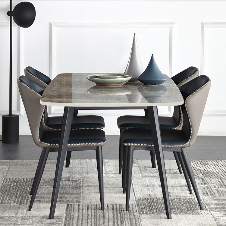 Modern Style Sintered Stone Top Dining¬†Room¬†Table¬†Set with Rectangle Table Dining Furniture Clearhalo 'Dining Room Sets' 'Dining Tables & Seating' 'dining_room_set' 'furn' 'furn_dining_room_set' 'Furniture' 'furniture_dining_room_set' 'Kitchen & Dining Furniture' 'kitchen&dining_furn' 'kitchen' 1200x1200_0e4e8b6a-7aff-4fcd-9d12-6e4ec849825f