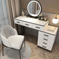 Modern Dressing Table Bedroom Stone Lighted Mirror Make-up Vanity Clearhalo 'Bedroom Furniture' 'furn' 'furn_makeup_vanities' 'Furniture' 'Makeup Vanities' 'makeup_vanities' 1200x1200_0e4fba58-15ce-4fde-9b73-fda725074979