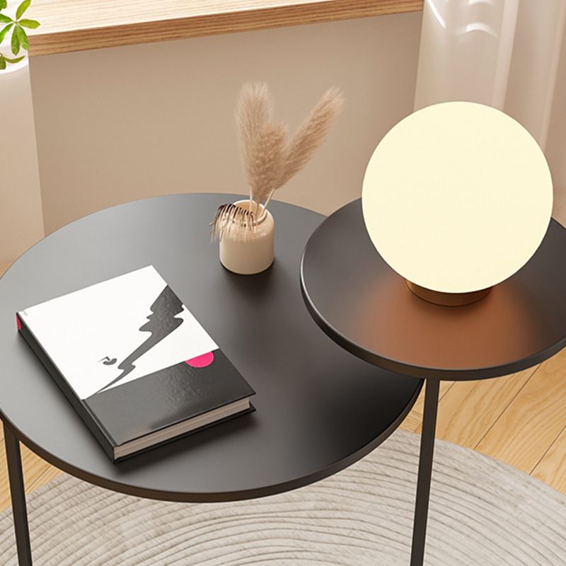 Contemporary Black/White End Table Frame Sofa Side Accent Table
