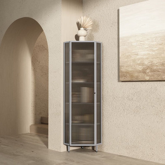 Sideboard in metallo 63 "H moderno sideboard angolo di casa minimalista con porta