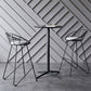 Industrial Aluminium Bar Dining Table Round Indoor Bistro Table with Engineered Wood Top Clearhalo 'Bar Furniture' 'Bar Tables' 'bar_tables' 'Furniture' 'furniture_bar_tables' 'Kitchen & Dining Furniture' 1200x1200_0e55eec2-c94b-4987-b051-d1f2e0dfe97a