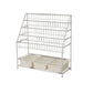 Pure White Shelf Bookcase Metal 6 Shelves Bookcase 37.8" H x 14.6" W
