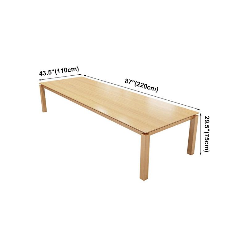 Rectangle Modern Table Solid Wood Fixed Dining Table with 4 Legs Clearhalo ' dining_table' 'Dining Tables & Seating' 'Dining Tables' 'furn' 'furn_dining_table' 'Furniture' 'furniture_dining_table' 'Kitchen & Dining Furniture' 'kitchen&dining_furn' 'kitchen' 'kitchen_dining_table' 1200x1200_0e5bd344-566a-4987-947a-8a8f336aa244