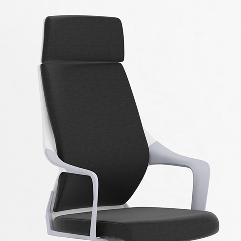Chaise de bureau moderne en maille/cuir, chaise de conférence à dossier haut avec roulettes