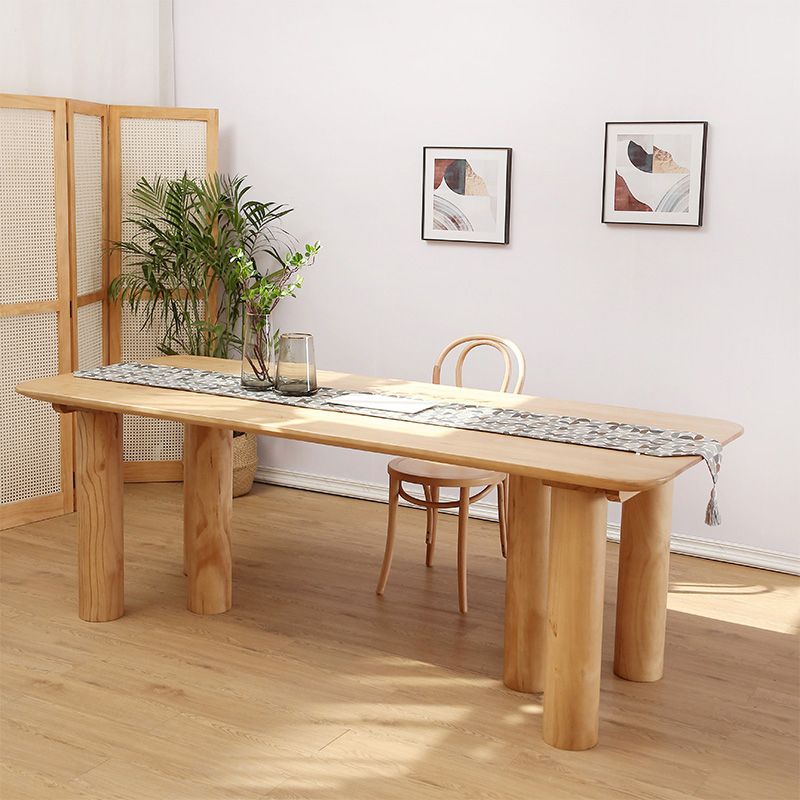 Modern 1/2/3/5/7 Pieces Rectangle Dining Set Solid Wood Dining Table with Chairs Clearhalo 'Dining Room Sets' 'Dining Tables & Seating' 'dining_room_set' 'furn' 'furn_dining_room_set' 'Furniture' 'furniture_dining_room_set' 'Kitchen & Dining Furniture' 1200x1200_0e5c59f1-7bd0-4a9a-a50a-815f91923f1f