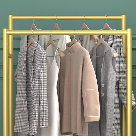 Kit d'entrée contemporain rails suspendus en métal et étagère de rangement.