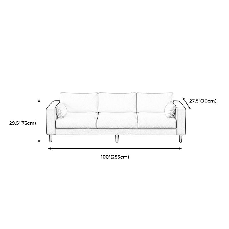 29.53"H Linen Square Arm Modern Sofa with Loose Back for Living Room, Apartment Clearhalo 'furn' 'furn_sofas' 'Furniture' 'furniture_sofas' 'Living Room Furniture' 'Sofa' 'sofas' 1200x1200_0e5ef22c-78ce-4824-9de6-fe2a27a4f670