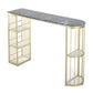 Glam Specialty Bar Dining Table Stone Bistro Bar Table with Shelves Clearhalo 'Bar Furniture' 'Bar Tables' 'bar_tables' 'furn' 'furn_bar_tables' 'Furniture' 'Kitchen & Dining Furniture' 1200x1200_0e5f1c40-d448-48a6-aaeb-71c5433b4fa9