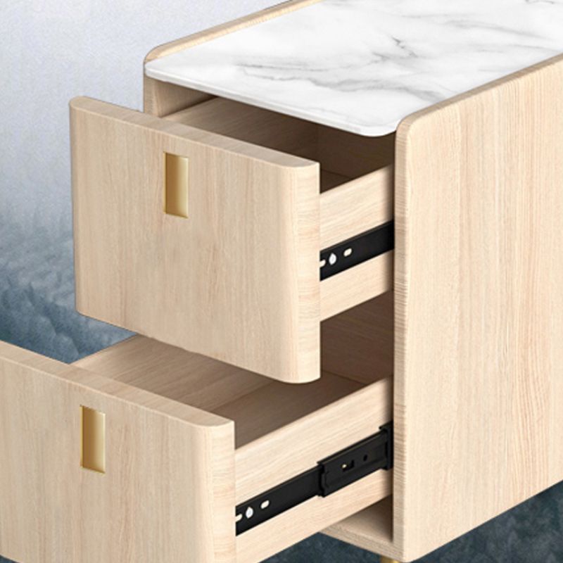 Contemporary Drawer Storage Bedside Cabinet Stone Accent Table Nightstand for Bedroom Clearhalo 'Bedroom Furniture' 'furn' 'furn_night_stand' 'Furniture' 'night_stand' 'Nightstands' 1200x1200_0e5f3476-daa1-4137-bba2-9eccdf871eaa