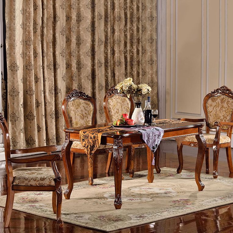 Rectangle Shape Retro Modern Dining Table Wood Color Fixed Table of Solid Wood Clearhalo ' dining_table' 'Dining Tables & Seating' 'Dining Tables' 'furn' 'furn_dining_table' 'Furniture' 'furniture_dining_table' 'Kitchen & Dining Furniture' 'kitchen&dining_furn' 'kitchen' 'kitchen_dining_table' 1200x1200_0e62761e-542e-499f-bdc7-ffbe5898e01d