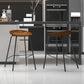 Industrial Indoor Bar Stool Upholstered Bar Stool with Metal Base Clearhalo 'Bar Furniture' 'Bar Stools' 'bar_stools' 'furn' 'furn_bar_stools' 'Furniture' 'Kitchen & Dining Furniture' 1200x1200_0e63d869-1bd2-4399-b11e-99078ebdd90b