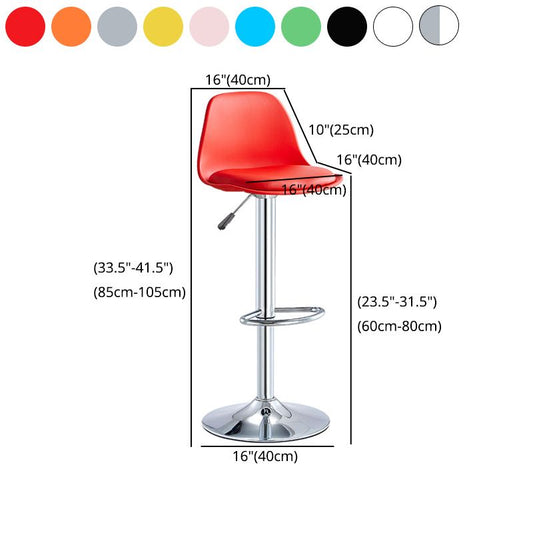 Contemporary Liftable Bar-stool Plastic Counter Bar Stool with Metal Legs Clearhalo 'Bar Furniture' 'Bar Stools' 'bar_stools' 'furn' 'furn_bar_stools' 'Furniture' 'furniture_bar_stools' 'Kitchen & Dining Furniture' 1200x1200_0e645be3-354b-4ef8-abfe-a988dc0ca890