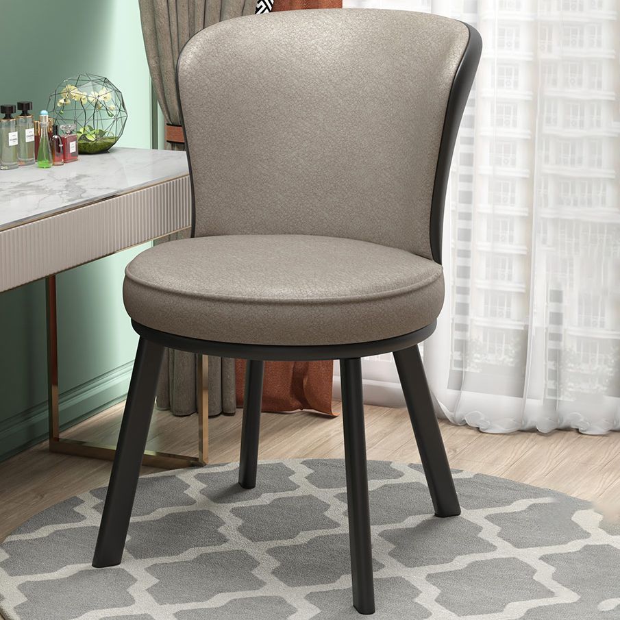 Modern Style Faux Leather Side Chair Solid Back Armless Dining Chairs for Kitchen Clearhalo ' kitchen&dining_furn' 'Dining Chairs' 'Dining Tables & Seating' 'dining_chair' 'furn' 'furn_dining_chair' 'Furniture' 'furniture_dining_chair' 'Kitchen & Dining Furniture' 'kitchen' 1200x1200_0e64b43a-df2d-4337-850f-fba9a2d775a2