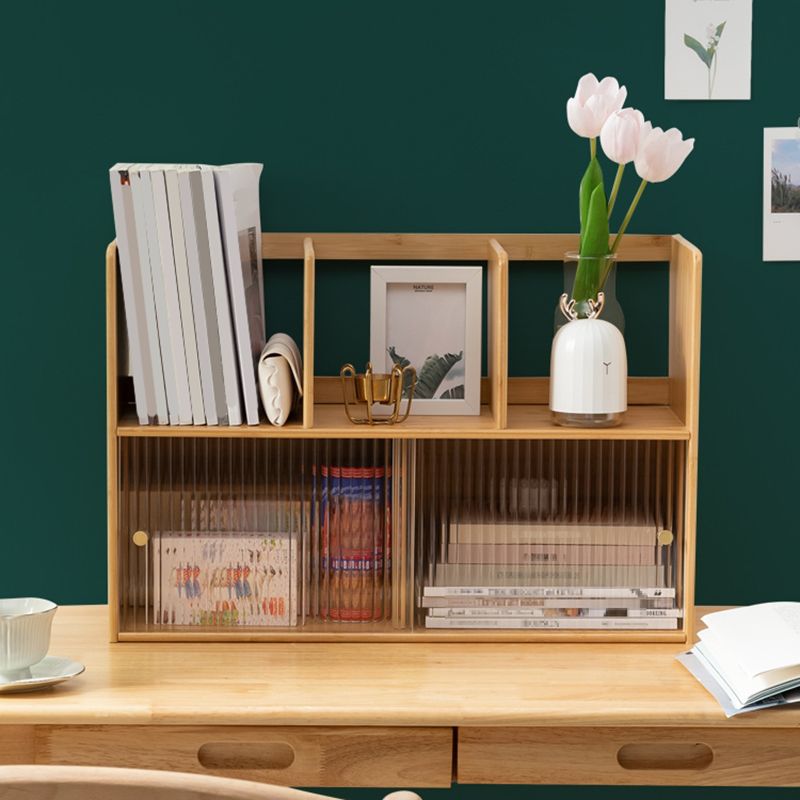 Libreria orizzontale di libreria chiusa contemporanea con mobili