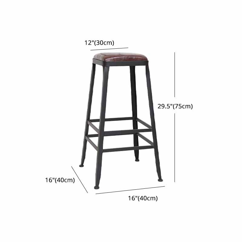 Wooden Square Seat Barstool Industrial Metal Counter Stool with Backrest Clearhalo 'Bar Furniture' 'Bar Stools' 'bar_stools' 'furn' 'furn_bar_stools' 'furniture_bar_stools' 'Kitchen & Dining Furniture' 'kitchen&dining_furn' 'kitchen' 'kitchen_furn' Furniture' 1200x1200_0e663f5d-2a49-4d28-b384-f43439b3f838