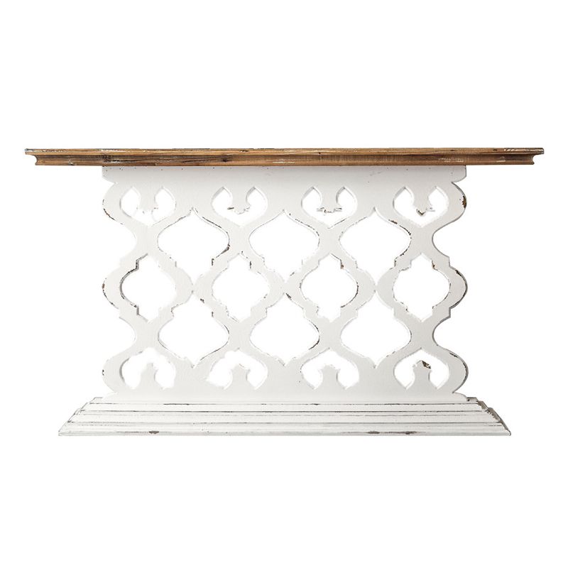 Tavolo da accento in legno di campagna francese tavolo di divano console rettangolare per sala