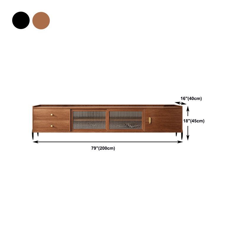 Servitore televisivo tradizionale con cassetti console multimediale TV in gomma
