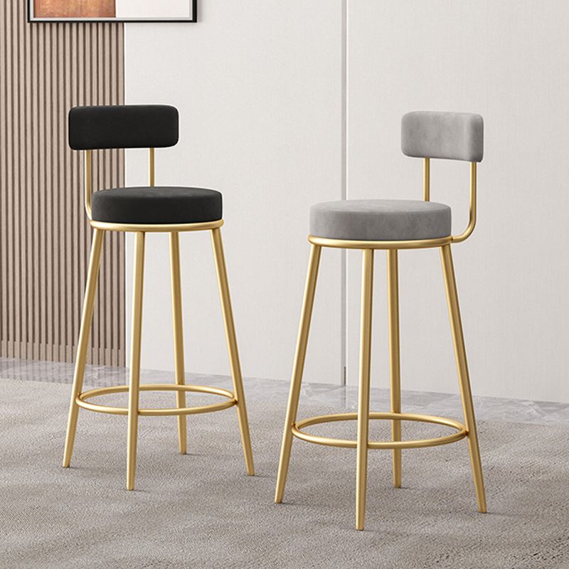 Scandinavian Design Upholstered Armless Stools for Home Low Back Barstools with Metal Legs Clearhalo 'Bar Furniture' 'Bar Stools' 'bar_stools' 'furn' 'furn_bar_stools' 'furniture_bar_stools' 'Kitchen & Dining Furniture' 'kitchen&dining_furn' 'kitchen' 'kitchen_furn' Furniture' 1200x1200_0e67e95d-b412-40a7-81dd-ba23e49fbdc9