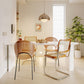 Mesa de comedor con pedestal doble blanco Mesa de comedor moderna con tapa de piedra