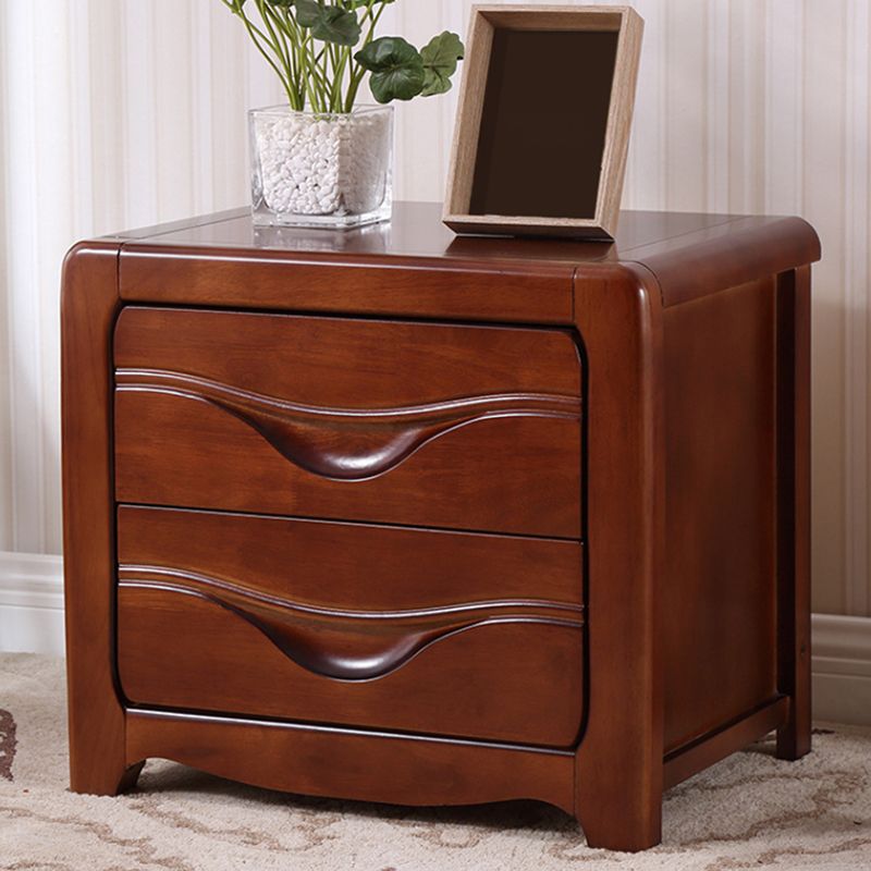 2 Drawers Solid Wood Nightstand Contemporary Oak Night Table Clearhalo 'Bedroom Furniture' 'furn' 'furn_night_stand' 'Furniture' 'night_stand' 'Nightstands' 1200x1200_0e687f88-6f0b-4bad-9c83-4574b7fc7458