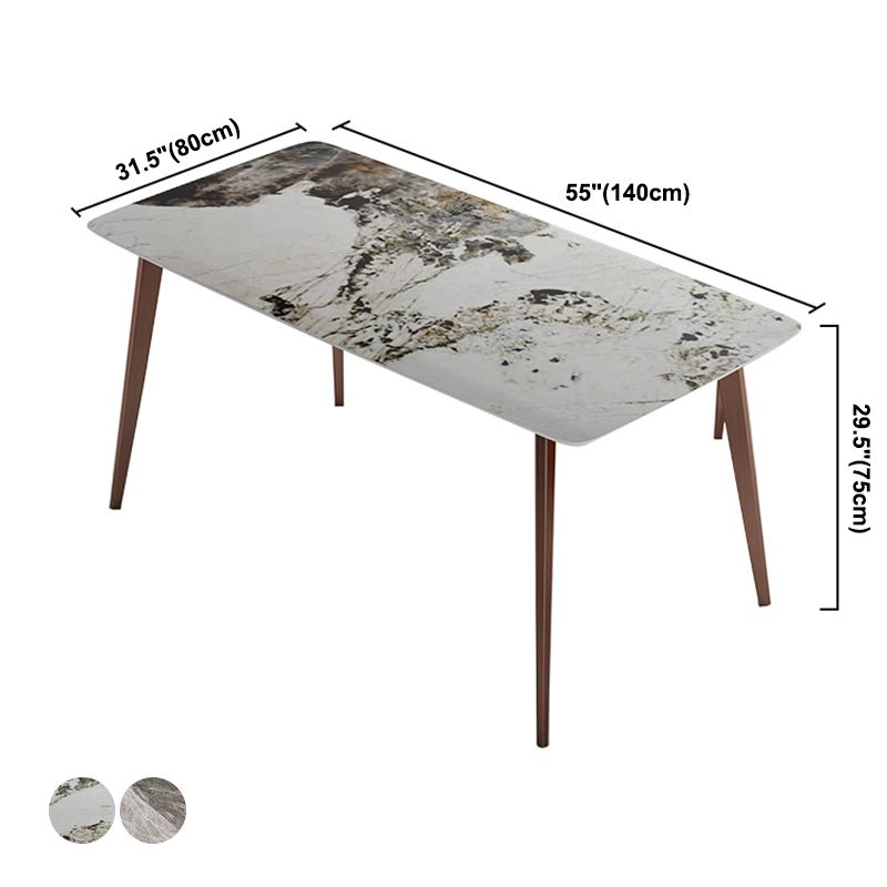Modern Kitchen Standard Dining Table Rectangle Sintered Stone Top Dining Table with 4 Legs Base Clearhalo ' dining_table' 'Dining Tables & Seating' 'Dining Tables' 'furn' 'furn_dining_table' 'Furniture' 'furniture_dining_table' 'Kitchen & Dining Furniture' 'kitchen&dining_furn' 'kitchen' 'kitchen_dining_table' 1200x1200_0e69e104-d546-4c81-98bd-fd34d2eab5cb