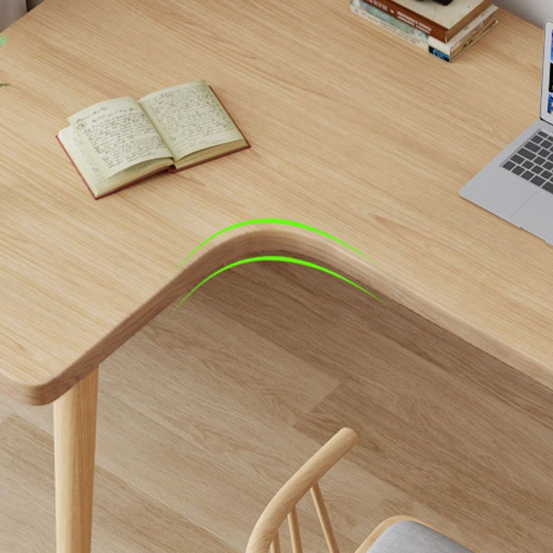 Solid Wood L-Shape Writing Desk Modern & Contemporary Laptopt Table