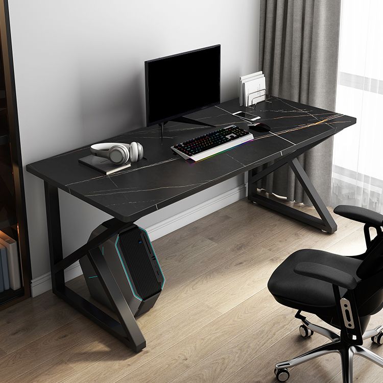 Escritorio de escritura rectangular moderno escritorio de oficina en casa con patas de metal