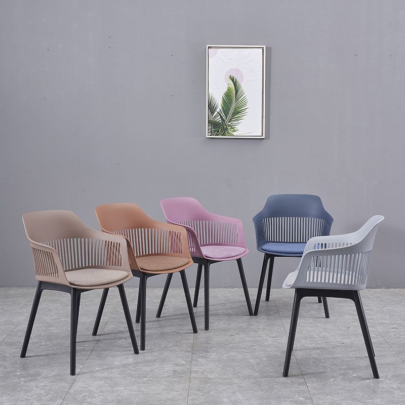 Modern Style Chair Dining Arm Chair for Kitchen with Plastic Legs Clearhalo 'Dining Chairs' 'Dining Tables & Seating' 'dining_chair' 'furn' 'furn_dining_chair' 'Furniture' 'furniture_dining_chair' 'Kitchen & Dining Furniture' 1200x1200_0e6f3374-25bb-4de5-91bc-88c29fd23981