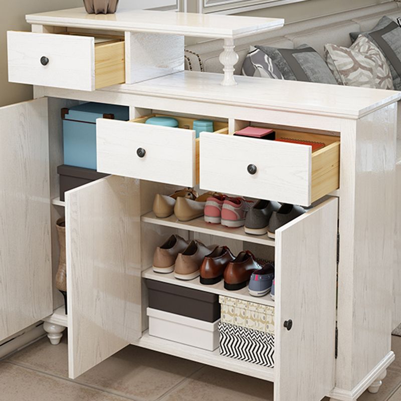 Distressed Wood Cabinet Wood 3 - Doors and 3 - Drawer Accent Cabinet Clearhalo 'Cabinets & Chests' 'cabinets_chests' 'furn' 'furn_cabinets_chests' 'Furniture' 'Living Room Furniture' 1200x1200_0e70b173-66fb-41ad-94b3-780a01f9b849