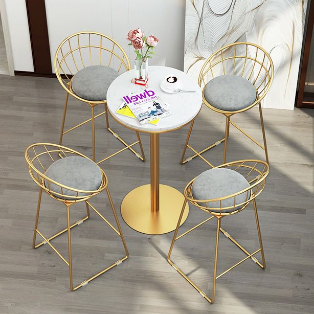 Modern Round Counter Set 1/2/5 Pieces Stone Indoor Bar Stool and Table Set Clearhalo 'Bar Furniture' 'furn' 'furn_home_bar_bar_sets' 'Furniture' 'Home Bars & Bar Sets' 'home_bar_bar_sets' 'Kitchen & Dining Furniture' 1200x1200_0e7178e0-c6b7-4fc4-a3a9-d867b1f85dd9
