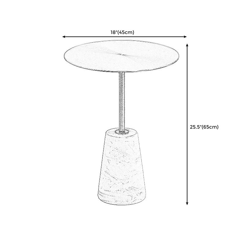 Tavolo da tavolo da golf di piedistallo contemporaneo Tavolo laterale per camera da letto