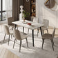 Modern Rectangle Dining Table for Home White Dinette Table with 4 Legs Clearhalo 'Dining Tables & Seating' 'Dining Tables' 'dining_table' 'furn' 'furn_dining_table' 'Furniture' 'Kitchen & Dining Furniture' 1200x1200_0e73a6cc-ef8a-4cad-a612-39cce4f7f77f