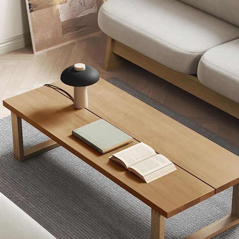 Sled Natural Coffee Table Set Rectangle Solid Wood Coffee Table Clearhalo 'Coffee & Accent Tables' 'Coffee Tables' 'coffee_tables' 'furn' 'furn_coffee_tables' 'Furniture' 'Living Room Furniture' 1200x1200_0e74bbd1-c71f-4277-8468-340d20bf1fd7