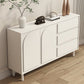 Contemporary Wooden White Sideboard Cabinet with Doors and Drawers Clearhalo 'buffet_sideboard' 'Buffets & Sideboards' 'furn' 'furn_buffet_sideboard' 'Furniture' 'Kitchen & Dining Furniture' 1200x1200_0e750318-5f49-46b0-96cf-c04cebfc53c1