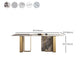 Traditional Luxury Double Pedestal Table Stainless Steel Base Rectangle Dinner Table Clearhalo 'Dining Tables & Seating' 'Dining Tables' 'dining_table' 'furn' 'furn_dining_table' 'Furniture' 'Kitchen & Dining Furniture' 1200x1200_0e751dc2-7ba9-425b-aa2d-7545df29c996