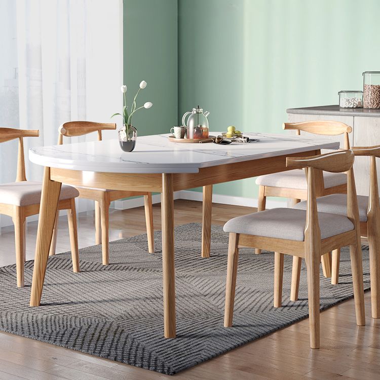 Modern Sintered Stone Dining Table Round Dining Room Table with 4 Legs Clearhalo 'Dining Tables & Seating' 'Dining Tables' 'dining_table' 'furn' 'furn_dining_table' 'Furniture' 'furniture_dining_table' 'Kitchen & Dining Furniture' 'kitchen' 'kitchen_dining_table' 1200x1200_0e754498-744c-46f1-b4a9-b202039f56ce
