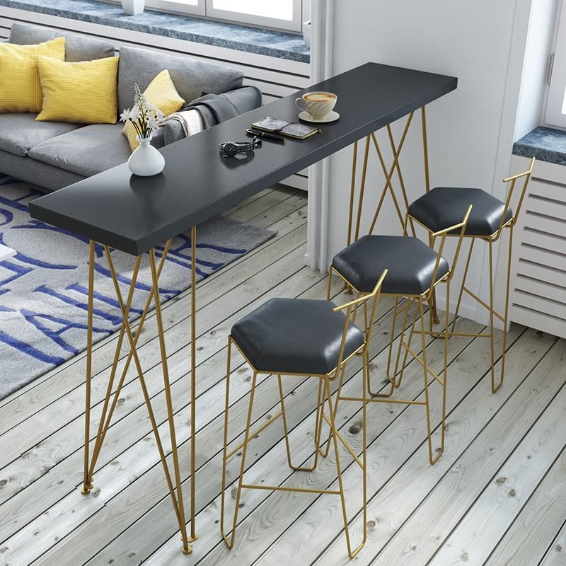 Modern Bar Height Table Solid Wood Top Bistro Table for Home Use Clearhalo 'Bar Furniture' 'Bar Tables' 'bar_tables' 'furn' 'furn_bar_tables' 'Furniture' 'Kitchen & Dining Furniture' 1200x1200_0e77676d-2705-4b4f-b540-b9aef220e3ed