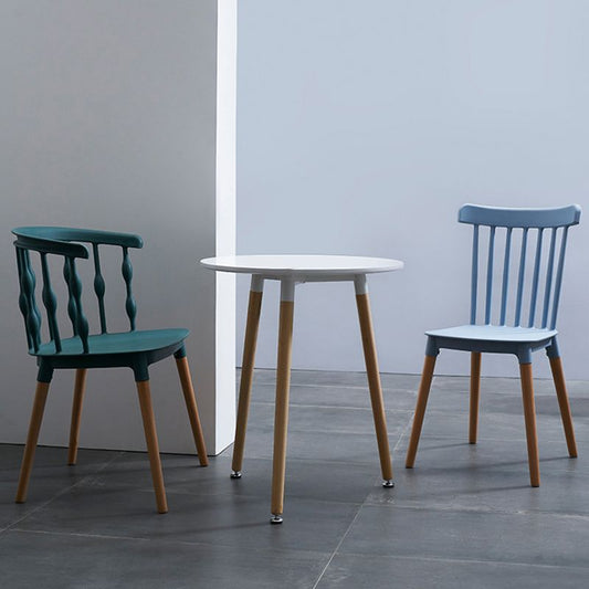 Scandinavian Beech Windsor Back Side Chair Candy Colors Wood Dining Chair (Set of 4) Clearhalo ' kitchen&dining_furn' 'Dining Chairs' 'Dining Tables & Seating' 'dining_chair' 'furn' 'furn_dining_chair' 'Furniture' 'furniture_dining_chair' 'Kitchen & Dining Furniture' 'kitchen' 1200x1200_0e77b268-af89-4603-9bd5-bf46a7d02817